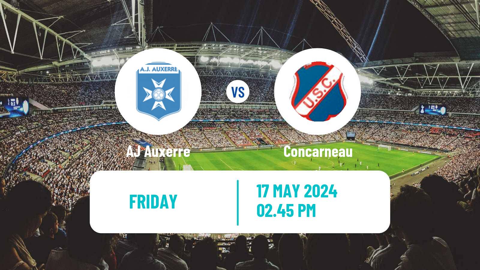 Soccer French Ligue 2 Auxerre - Concarneau