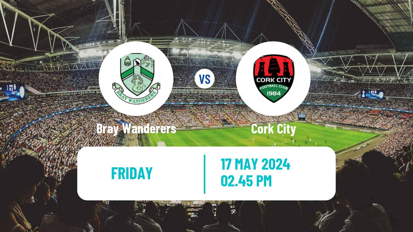 Soccer Irish Division 1 Bray Wanderers - Cork City
