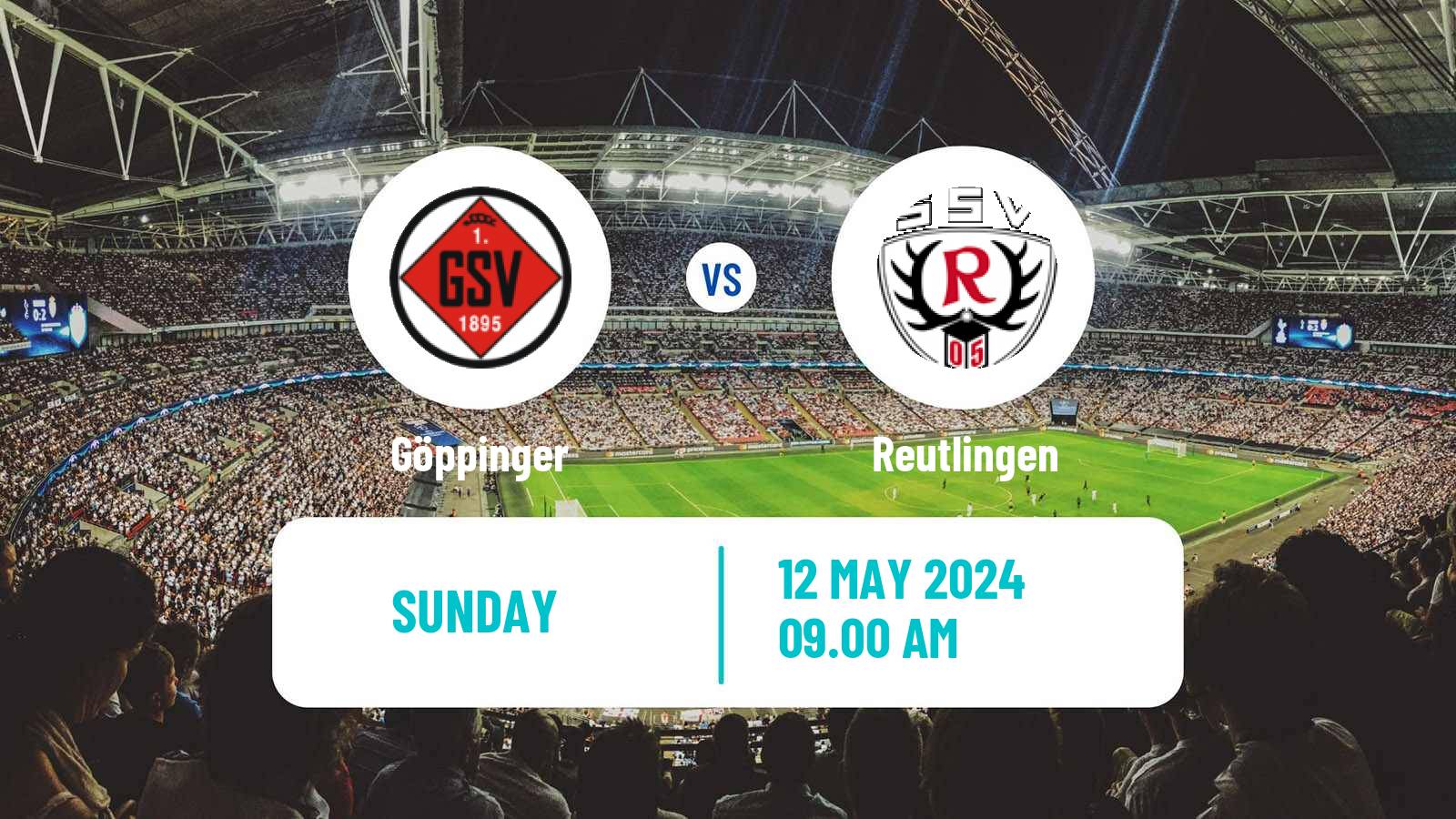 Soccer German Oberliga Baden-Württemberg Göppinger - Reutlingen