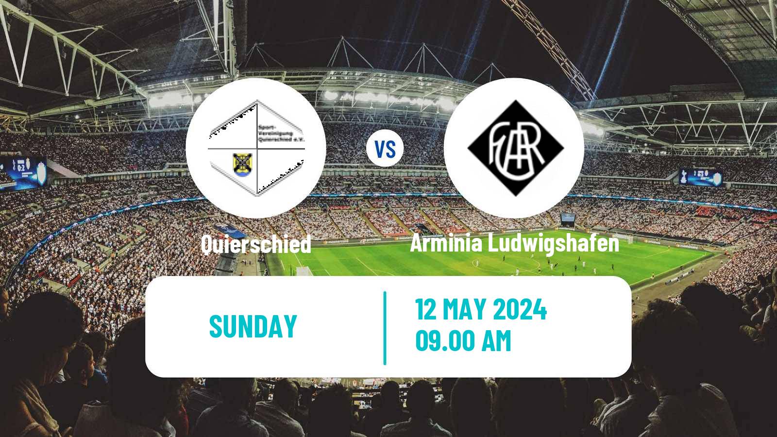 Soccer German Oberliga Rheinland-Pfalz/Saar Quierschied - Arminia Ludwigshafen