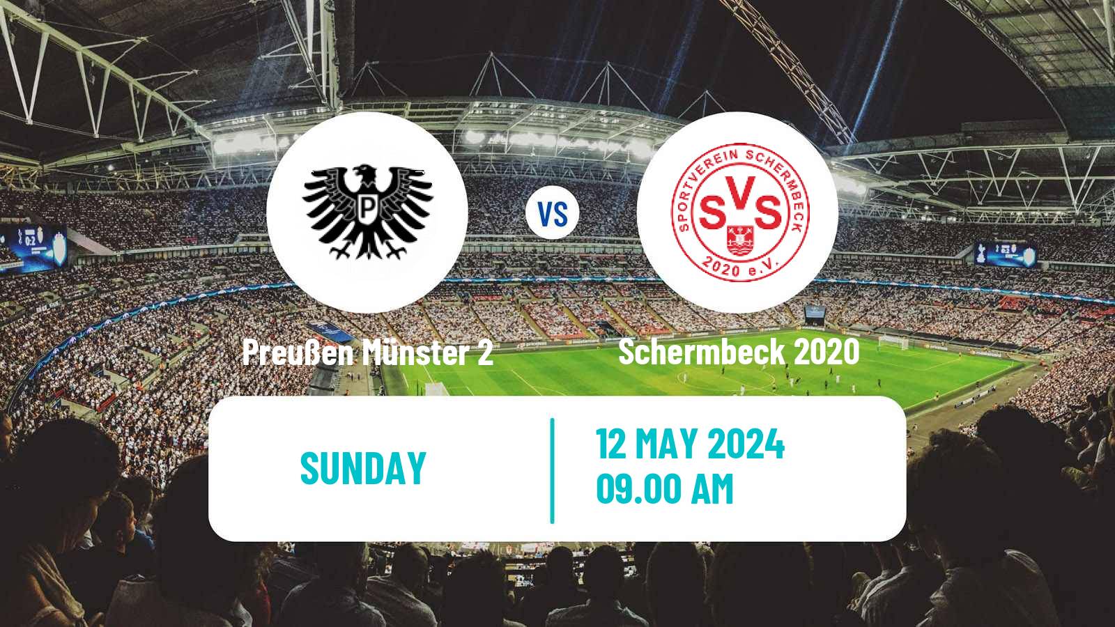 Soccer German Oberliga Westfalen Preußen Münster 2 - Schermbeck 2020