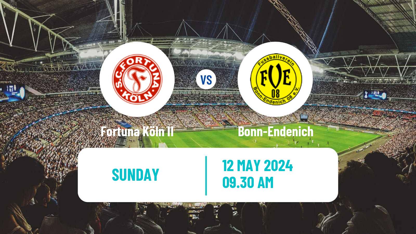 Soccer German Oberliga Mittelrhein Fortuna Köln II - Bonn-Endenich