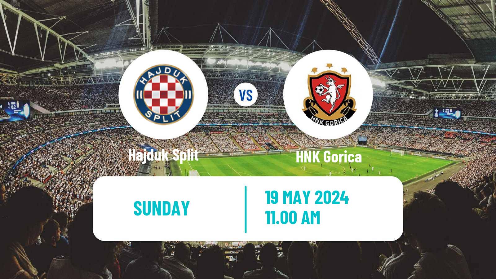Soccer Croatian HNL Hajduk Split - Gorica
