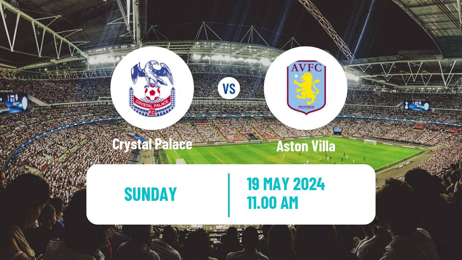 Soccer English Premier League Crystal Palace - Aston Villa
