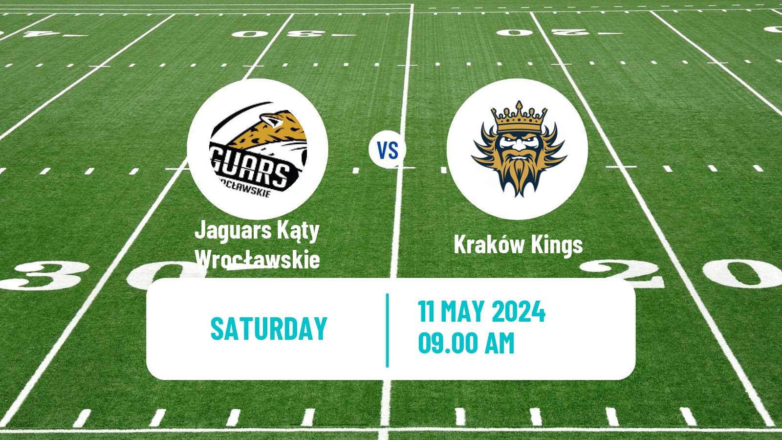 American football Polish PFL 1 Jaguars Kąty Wrocławskie - Kraków Kings