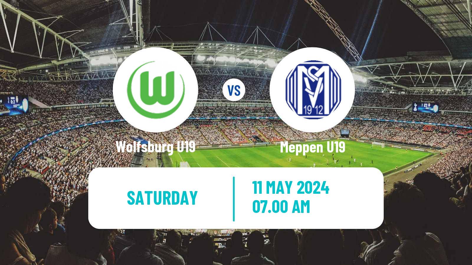 Soccer German Junioren Bundesliga North Wolfsburg U19 - Meppen U19