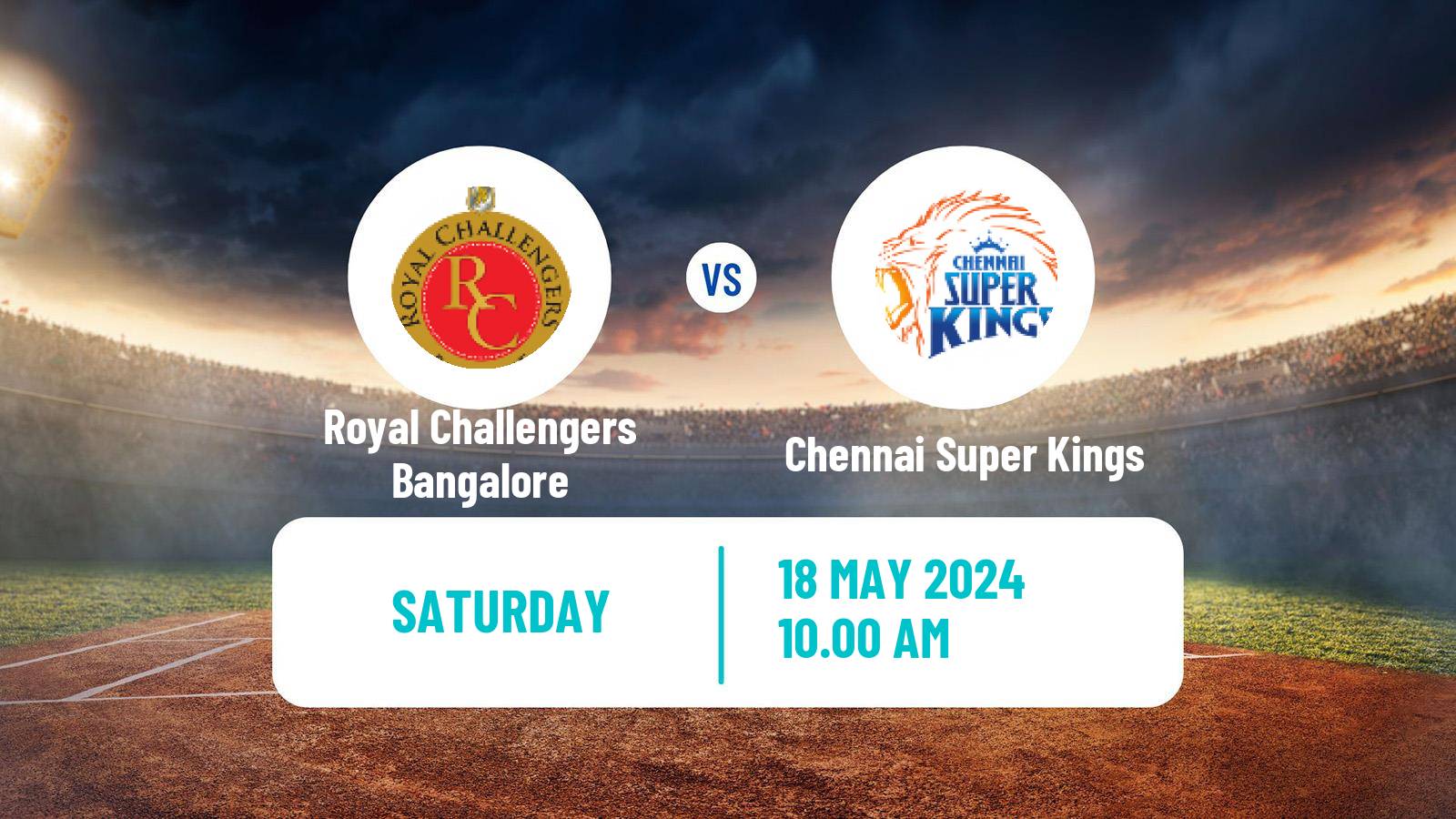 Cricket Indian Premier League Cricket Royal Challengers Bangalore - Chennai Super Kings