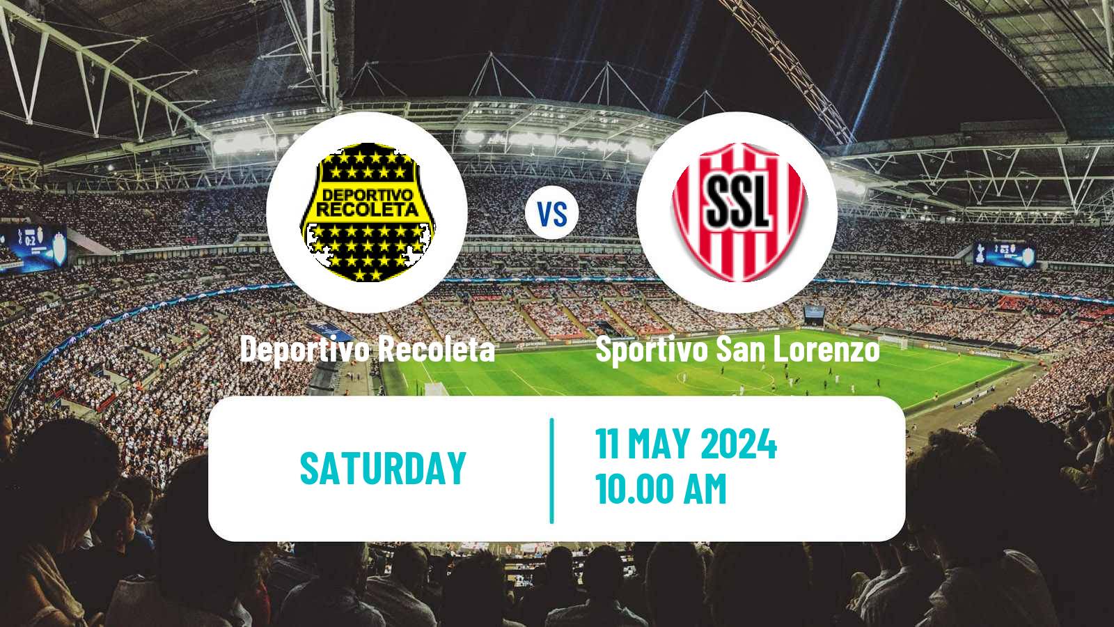 Soccer Paraguayan Division Intermedia Deportivo Recoleta - Sportivo San Lorenzo