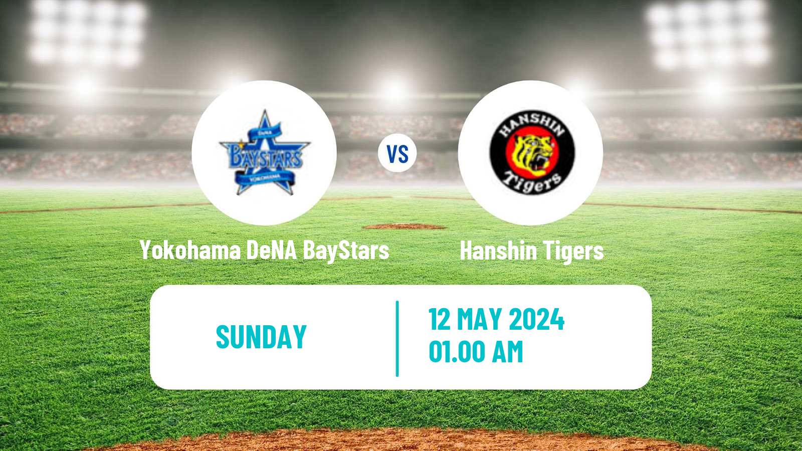 Baseball NPB Yokohama DeNA BayStars - Hanshin Tigers