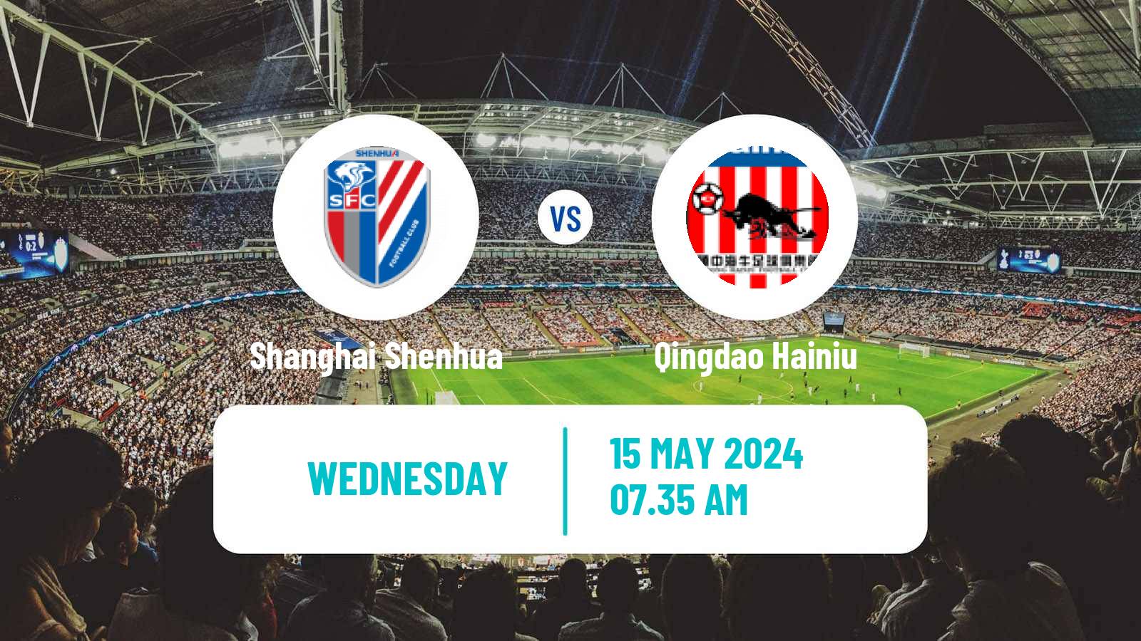Soccer Chinese Super League Shanghai Shenhua - Qingdao Hainiu