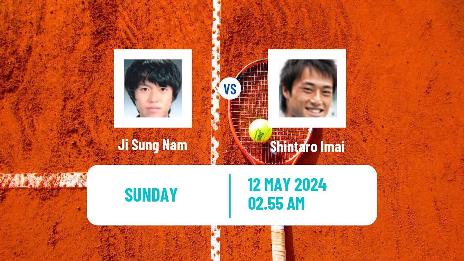 Tennis Taipei Challenger Men Ji Sung Nam - Shintaro Imai