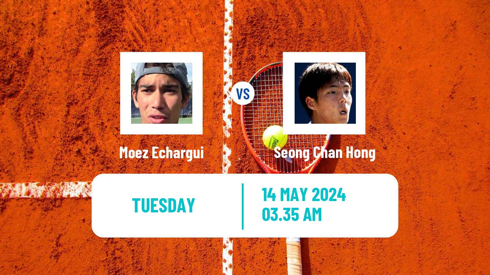 Tennis Taipei Challenger Men Moez Echargui - Seong Chan Hong