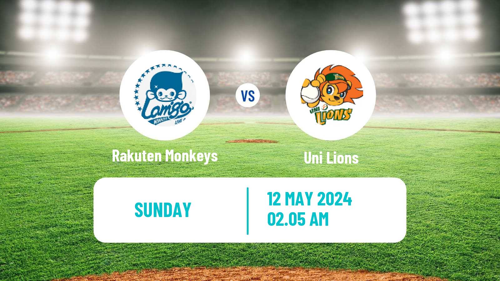 Baseball Taiwan CPBL Rakuten Monkeys - Uni Lions