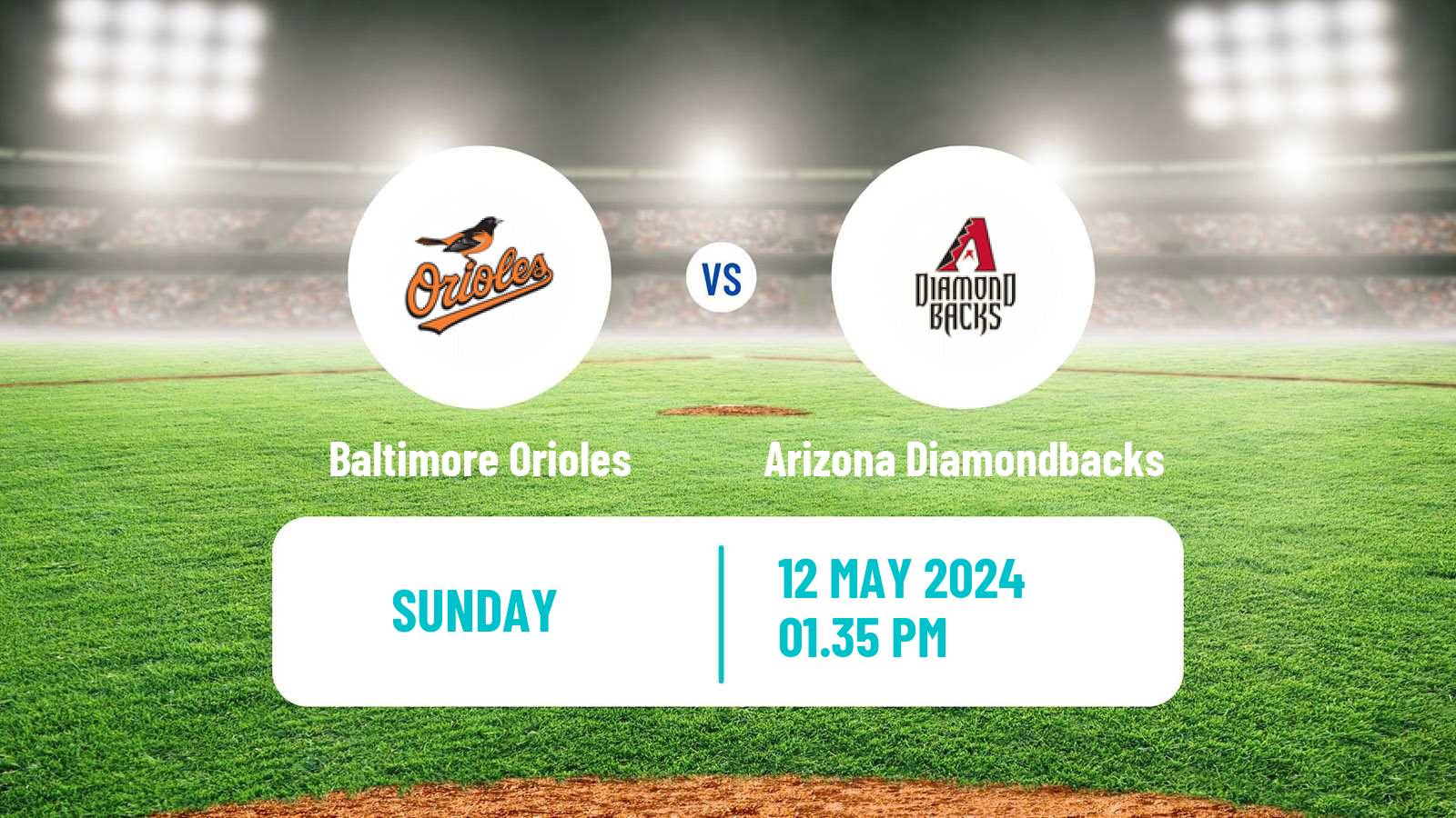Baseball MLB Baltimore Orioles - Arizona Diamondbacks