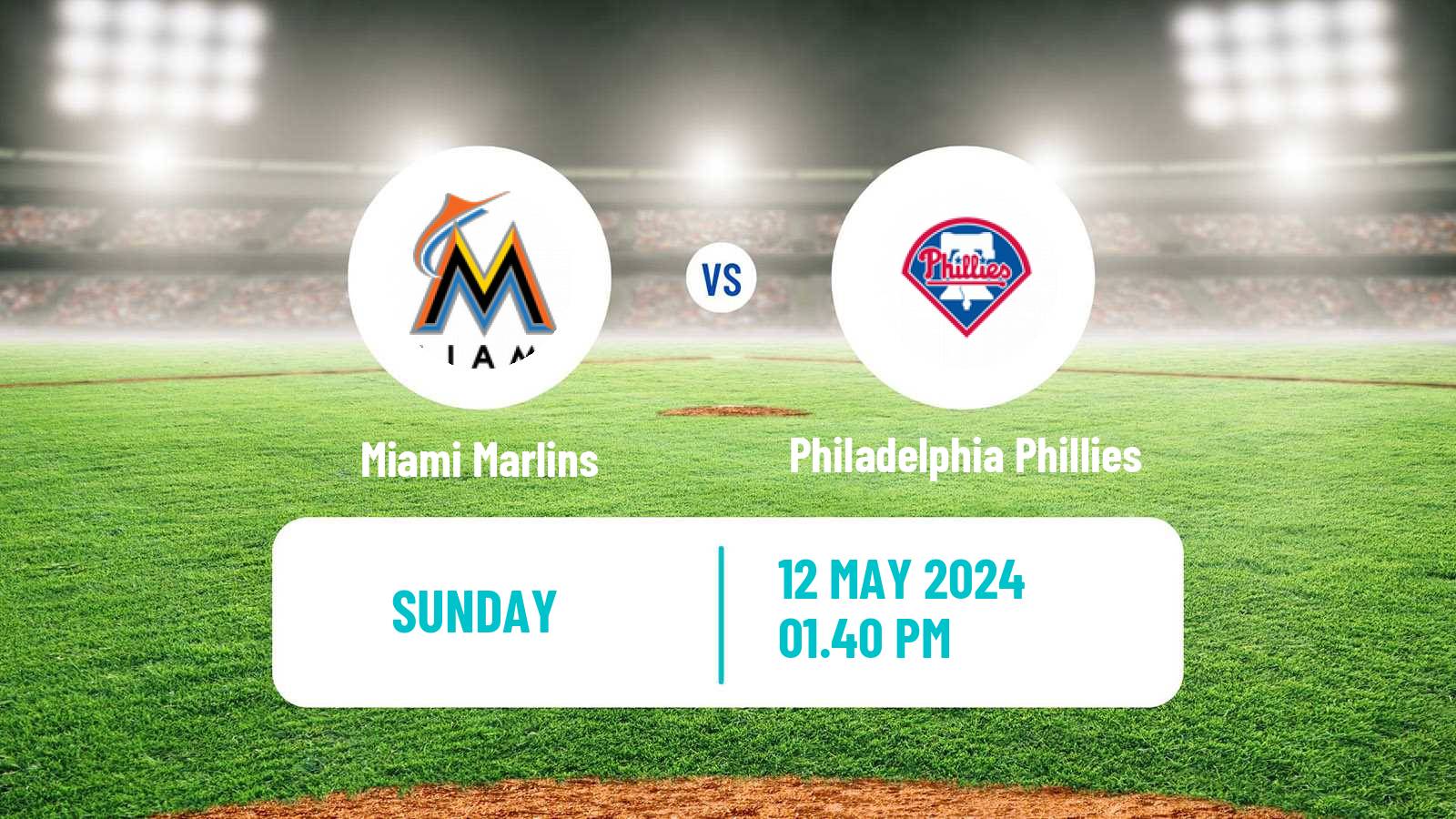 Baseball MLB Miami Marlins - Philadelphia Phillies
