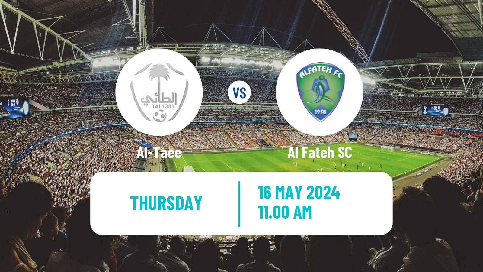 Soccer Saudi Professional League Al-Taee - Al Fateh