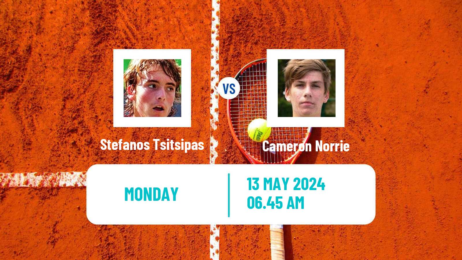 Tennis ATP Roma Stefanos Tsitsipas - Cameron Norrie