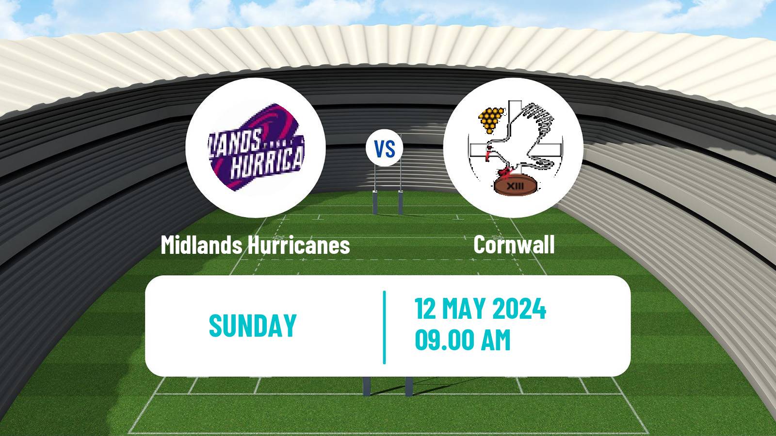 Rugby league English League 1 Rugby League Midlands Hurricanes - Cornwall