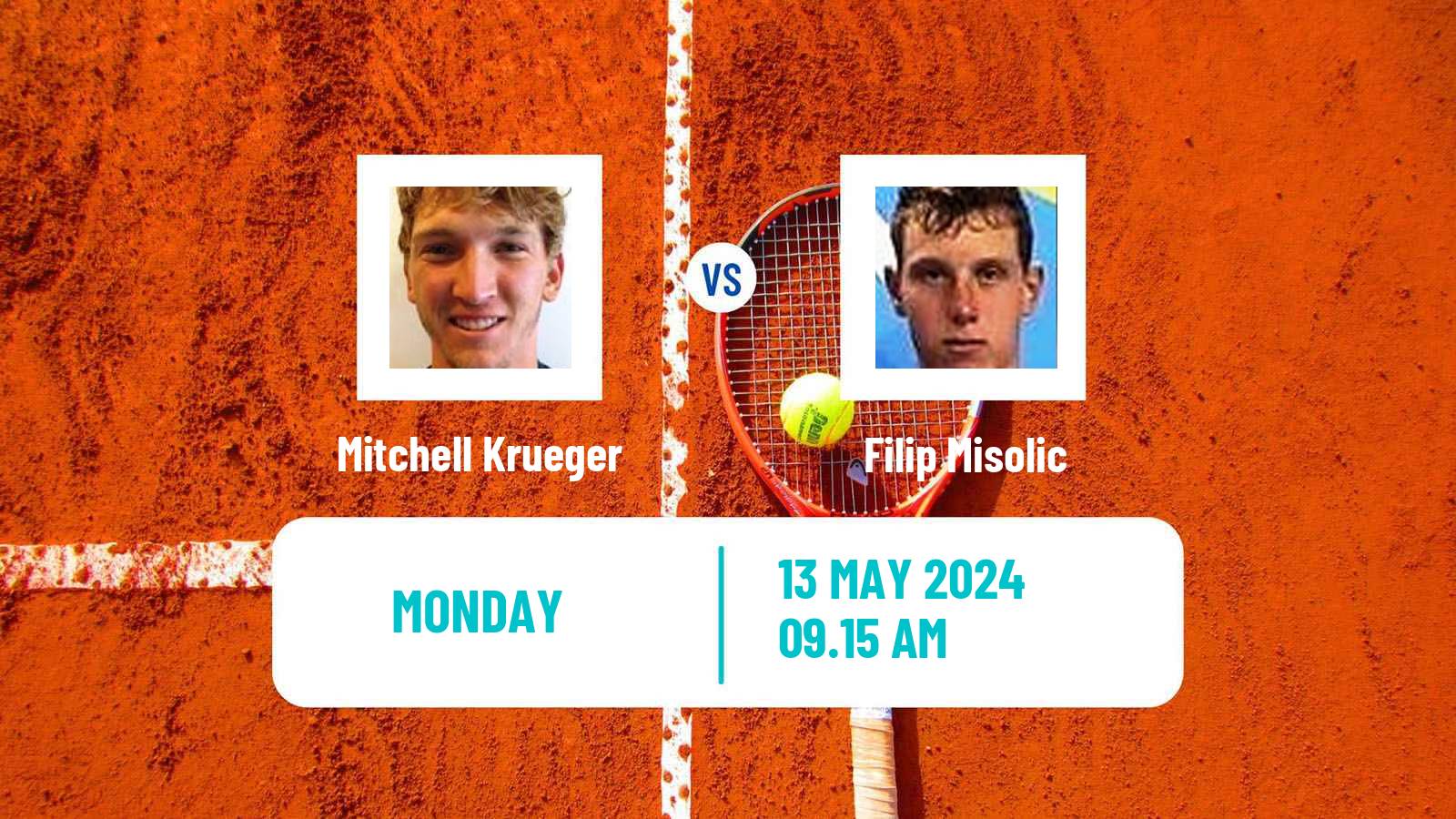Tennis Tunis Challenger Men Mitchell Krueger - Filip Misolic
