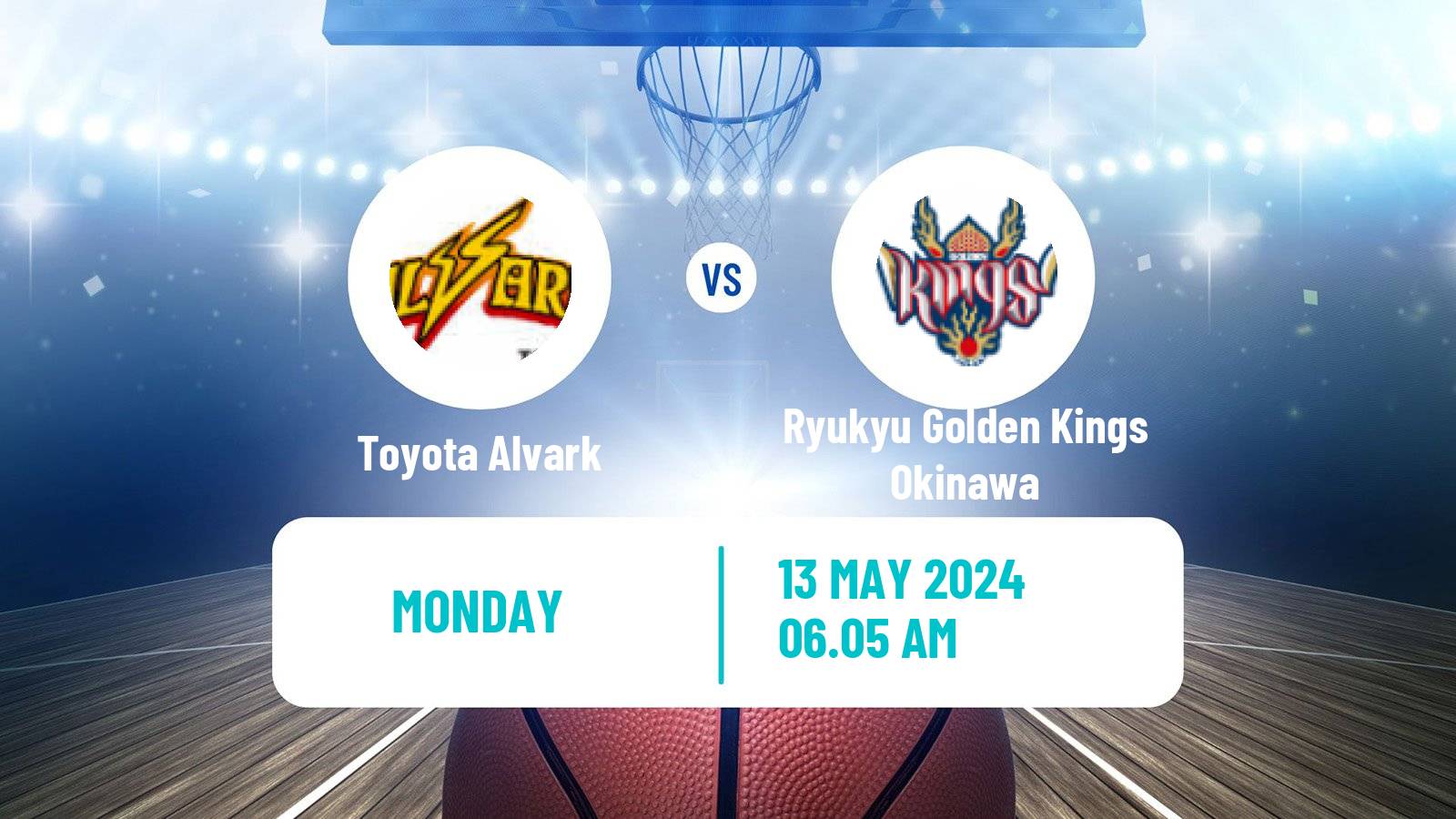 Basketball BJ League Toyota Alvark - Ryukyu Golden Kings Okinawa