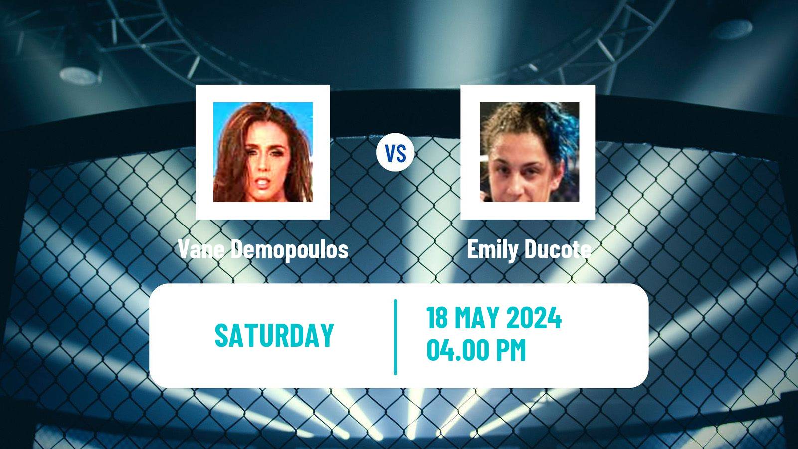MMA Strawweight UFC Women Vane Demopoulos - Emily Ducote