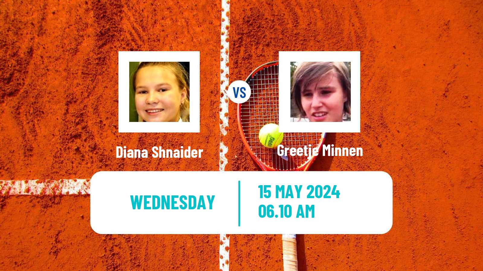 Tennis Paris Challenger Women Diana Shnaider - Greetje Minnen