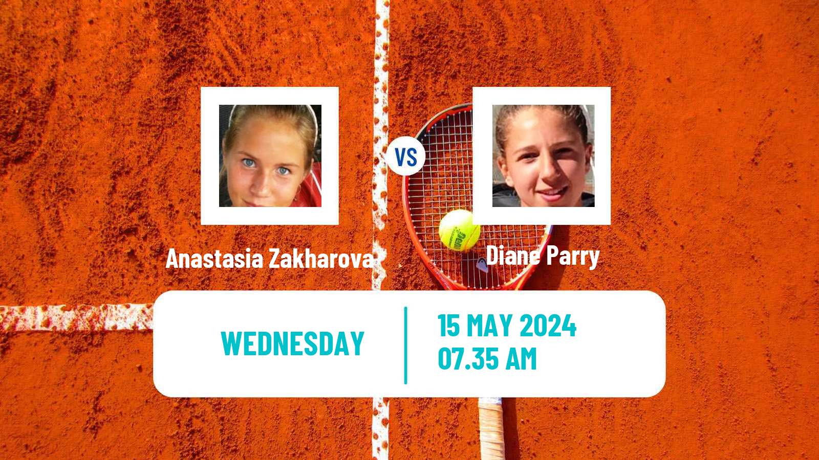 Tennis Paris Challenger Women Anastasia Zakharova - Diane Parry