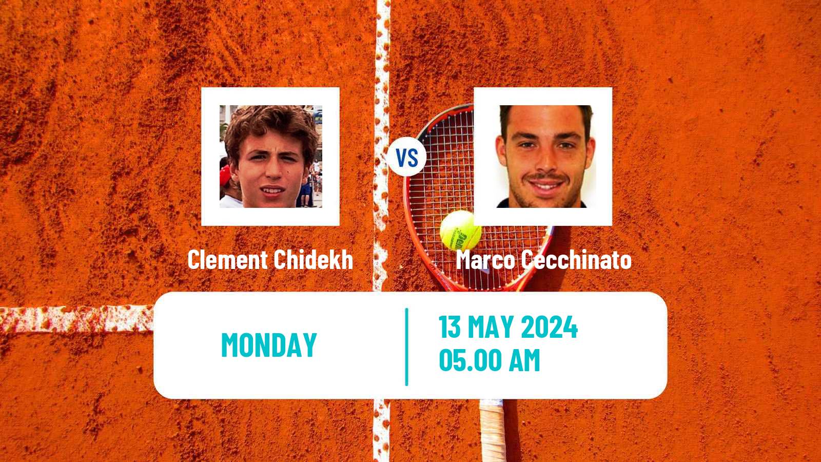 Tennis Tunis Challenger Men Clement Chidekh - Marco Cecchinato