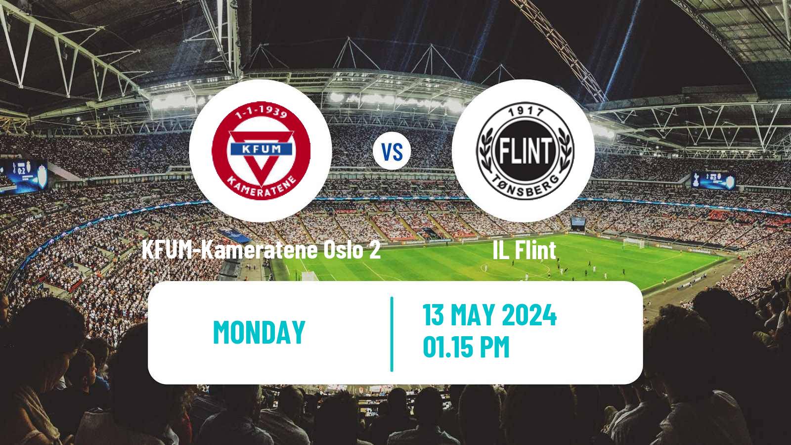 Soccer Norwegian Division 3 - Group 3 KFUM-Kameratene Oslo 2 - Flint