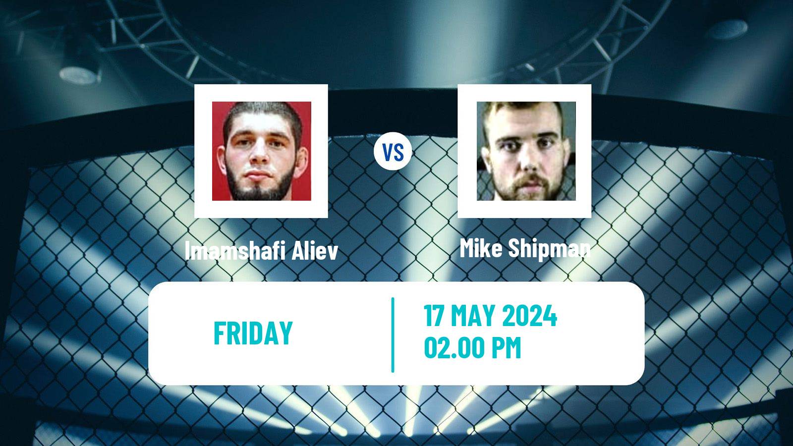 MMA Middleweight Bellator Men Imamshafi Aliev - Mike Shipman