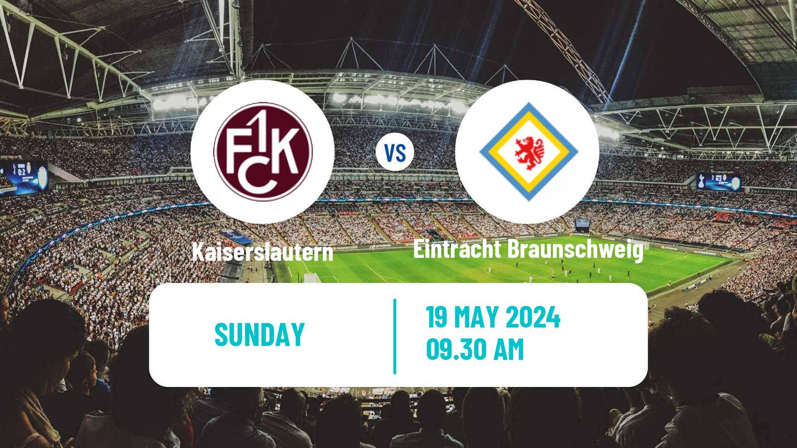 Soccer German 2 Bundesliga Kaiserslautern - Eintracht Braunschweig