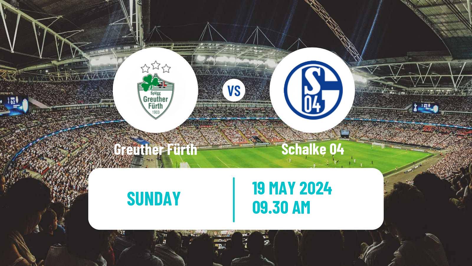 Soccer German 2 Bundesliga Greuther Fürth - Schalke 04
