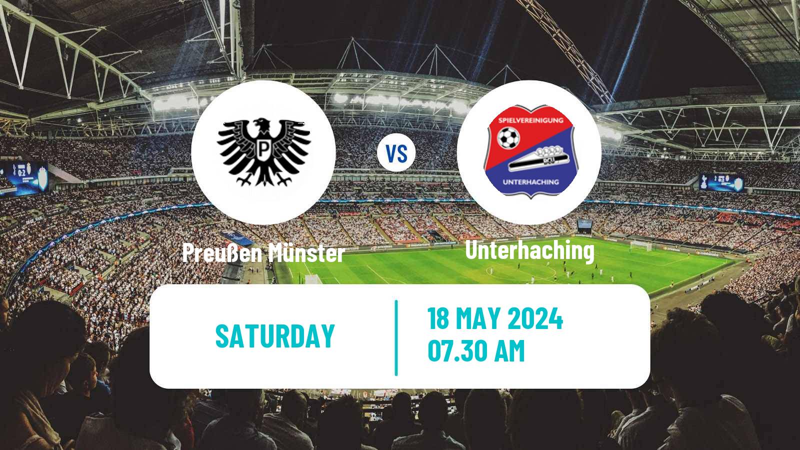 Soccer German 3 Bundesliga Preußen Münster - Unterhaching