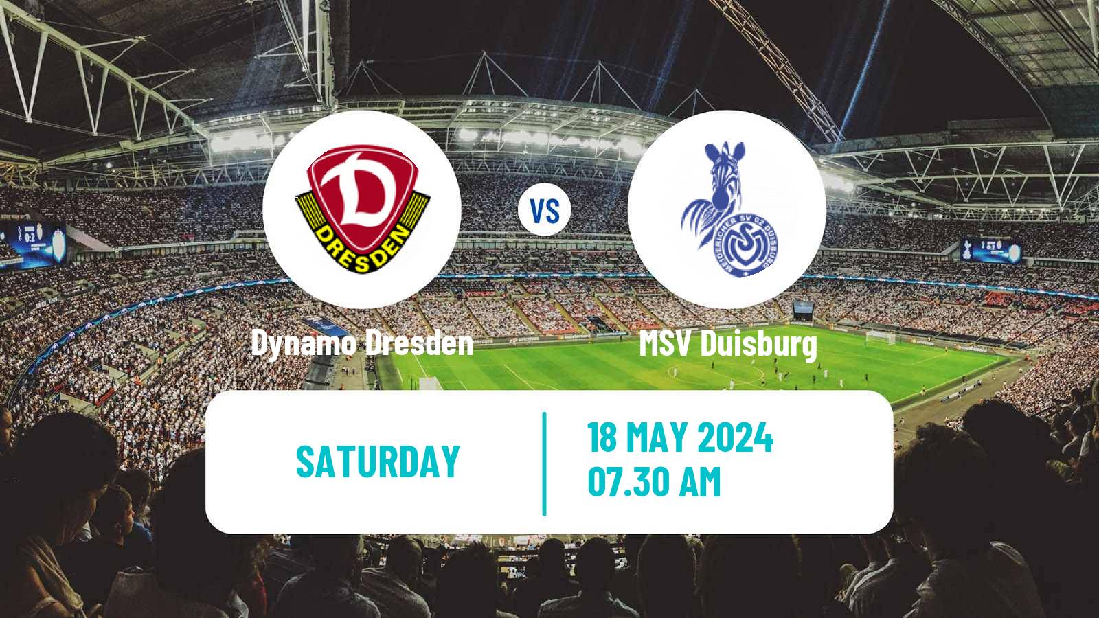 Soccer German 3 Bundesliga Dynamo Dresden - Duisburg