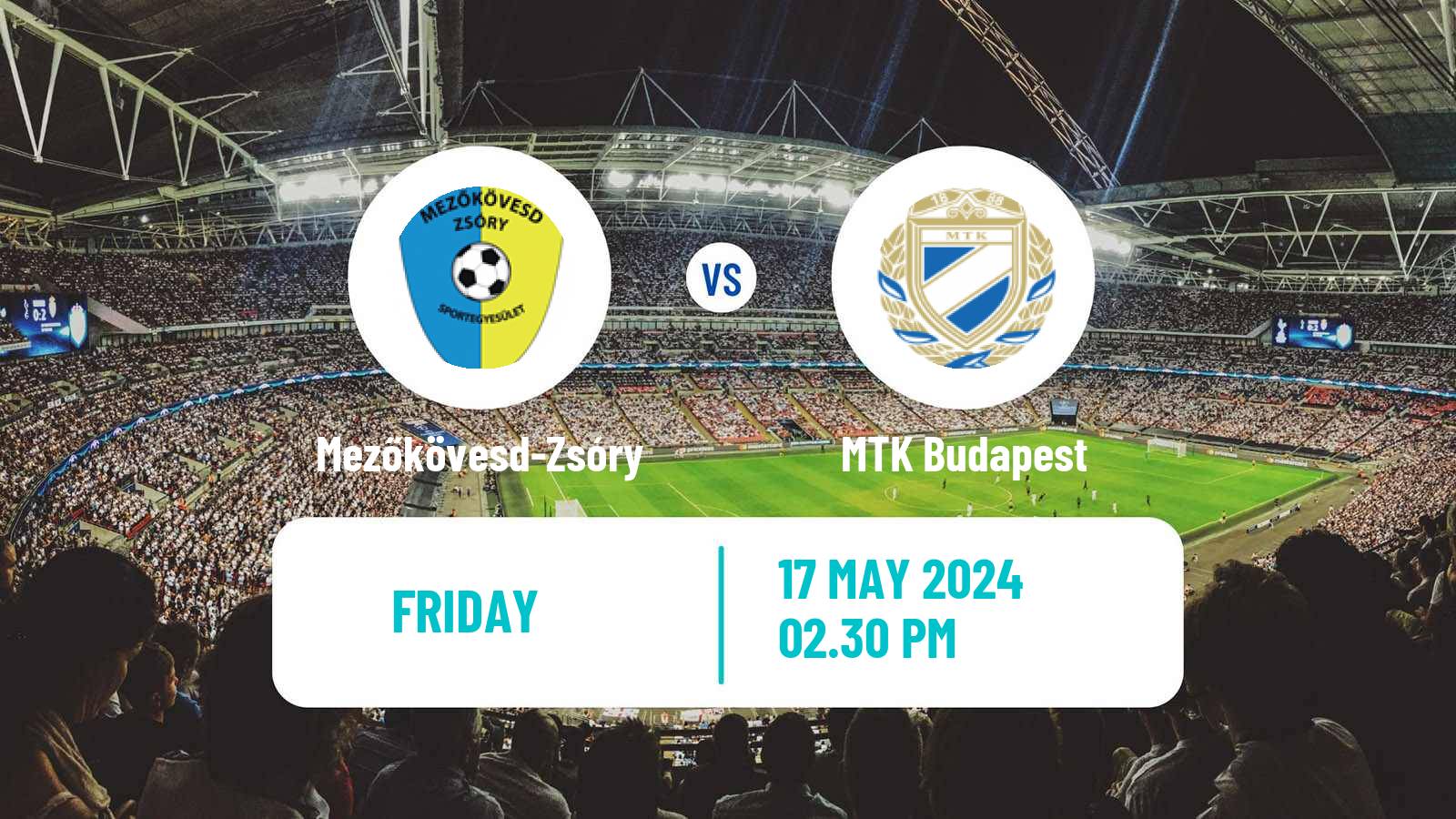 Soccer Hungarian NB I Mezőkövesd-Zsóry - MTK Budapest