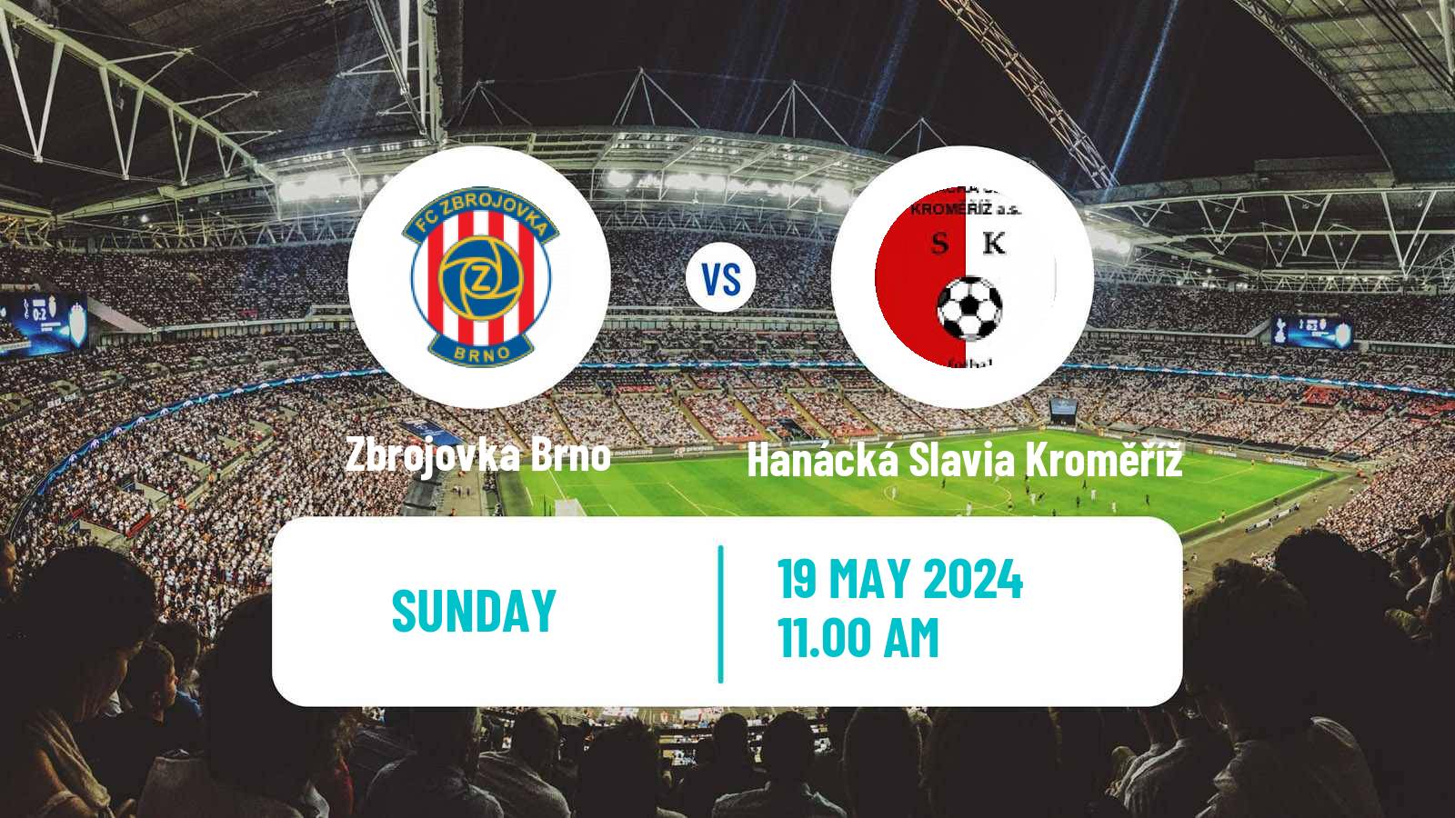 Soccer Czech Division 2 Zbrojovka Brno - Hanácká Slavia Kroměříž