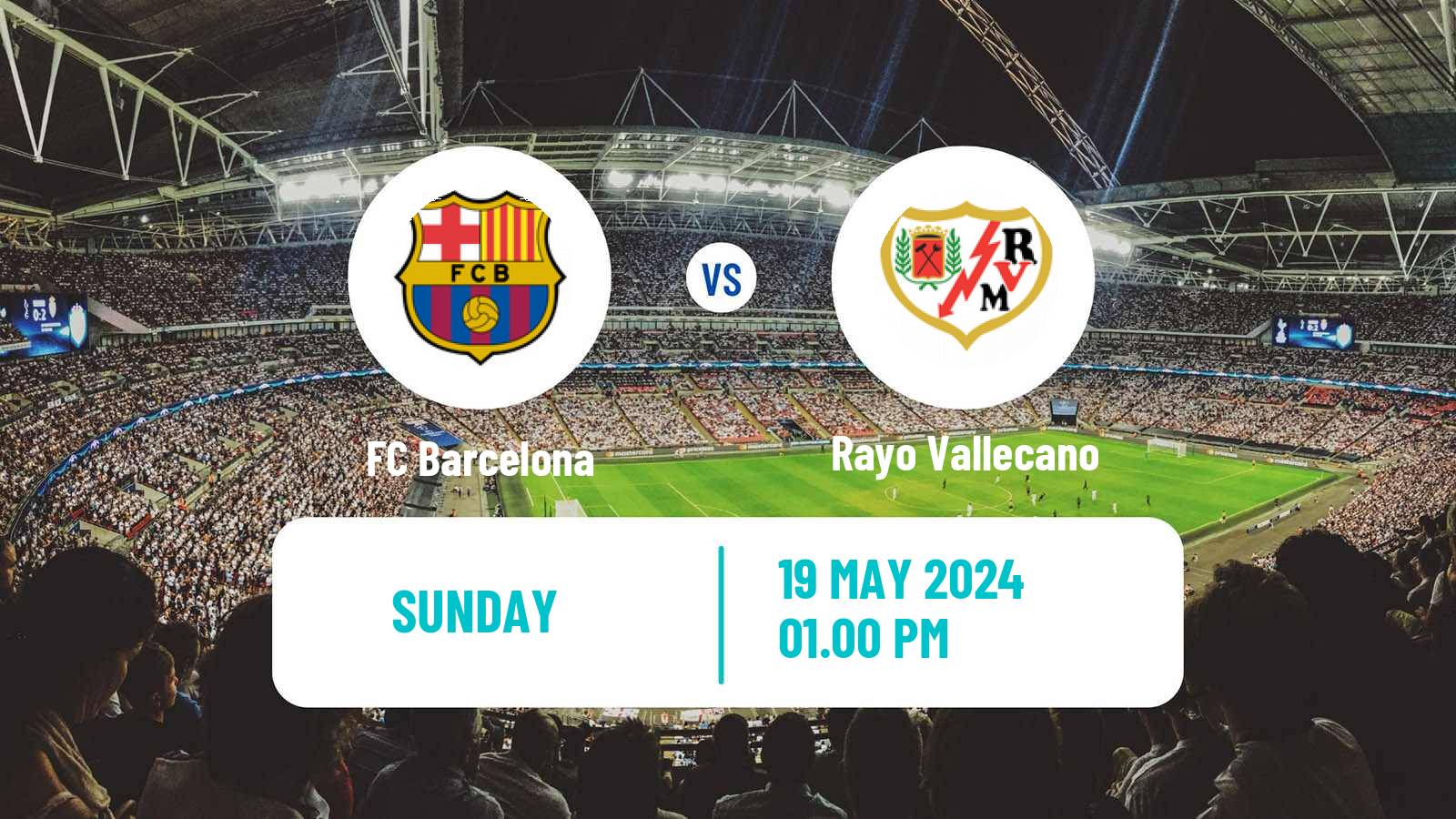 Soccer Spanish LaLiga Barcelona - Rayo Vallecano