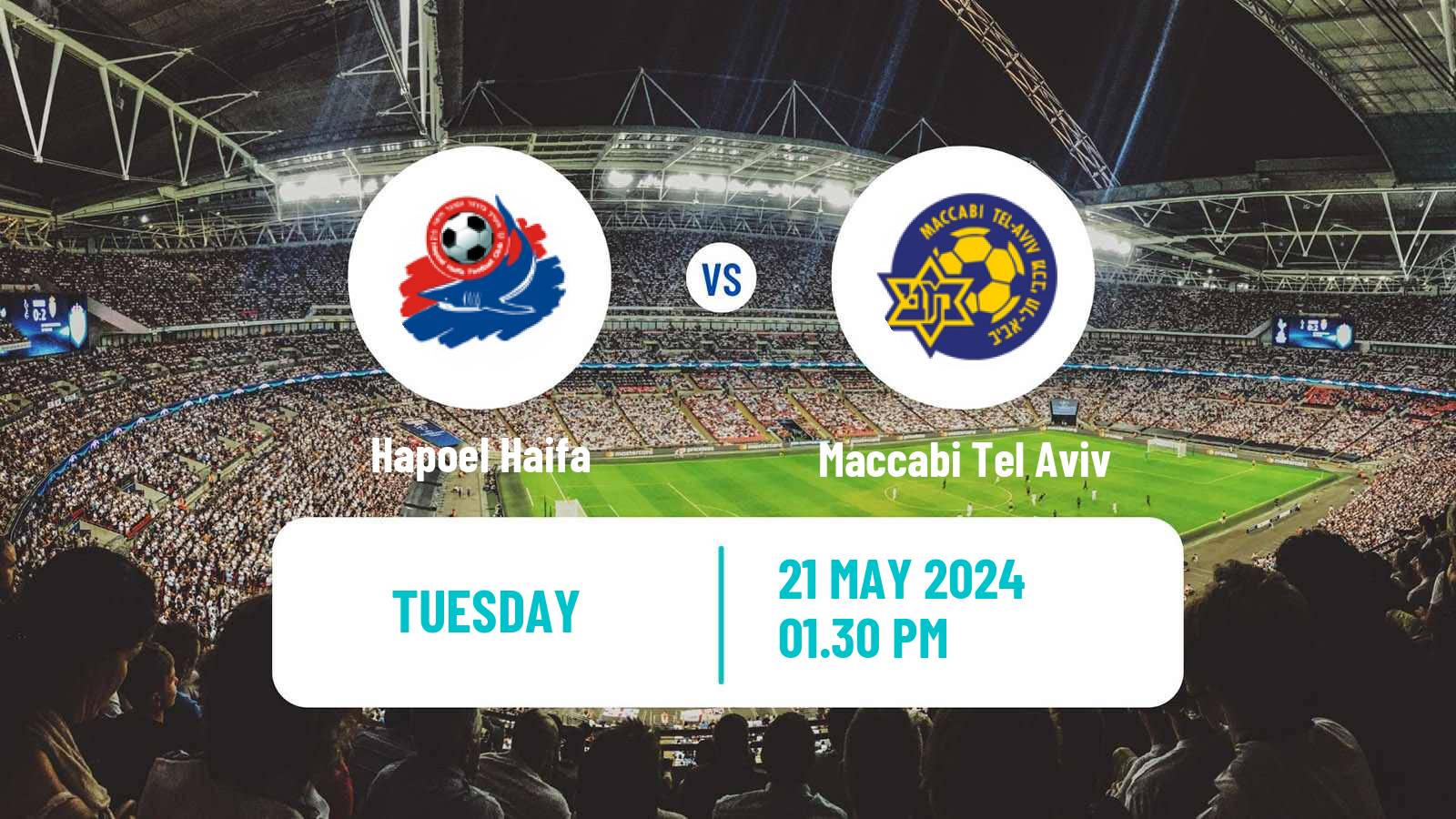 Soccer Israeli Ligat haAl Hapoel Haifa - Maccabi Tel Aviv