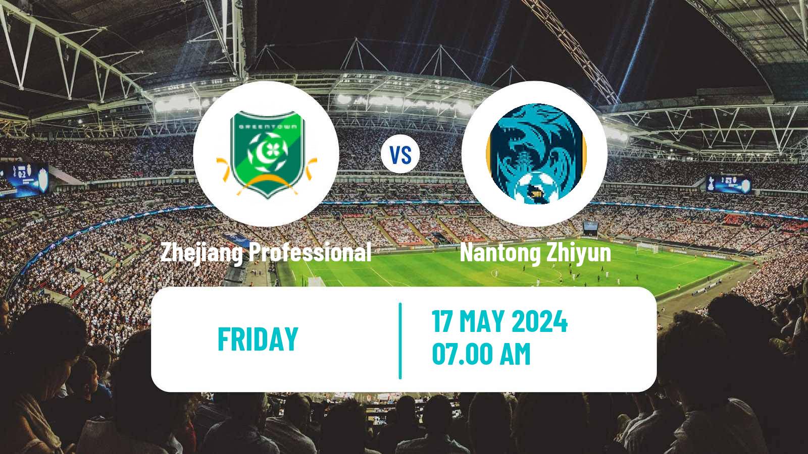 Soccer Chinese Super League Zhejiang Professional - Nantong Zhiyun