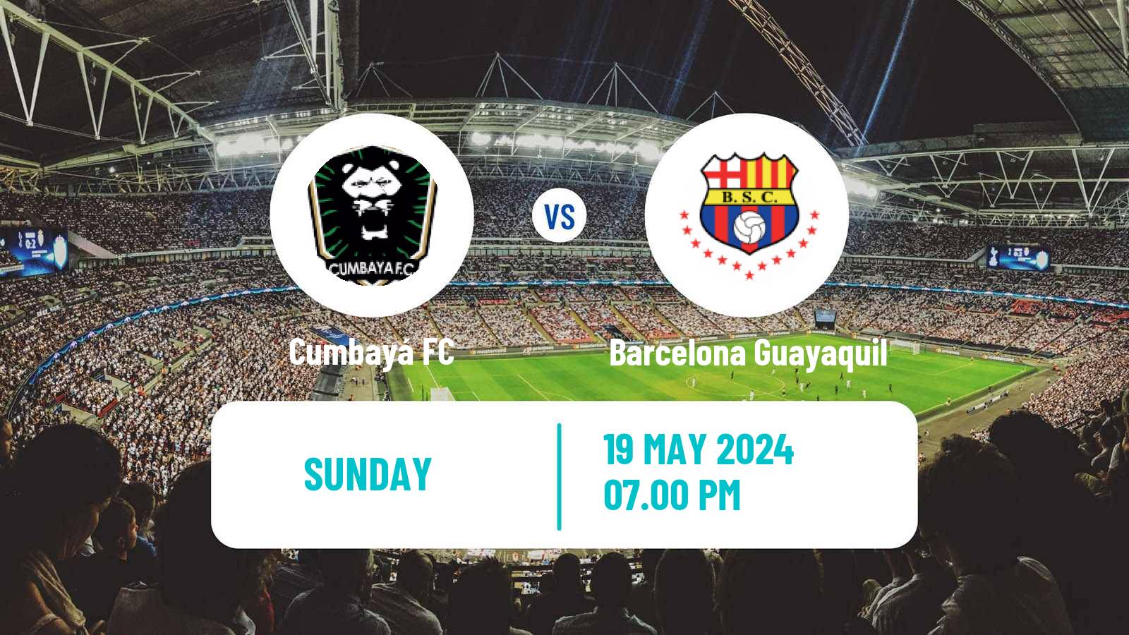 Soccer Ecuadorian Liga Pro Cumbayá - Barcelona Guayaquil