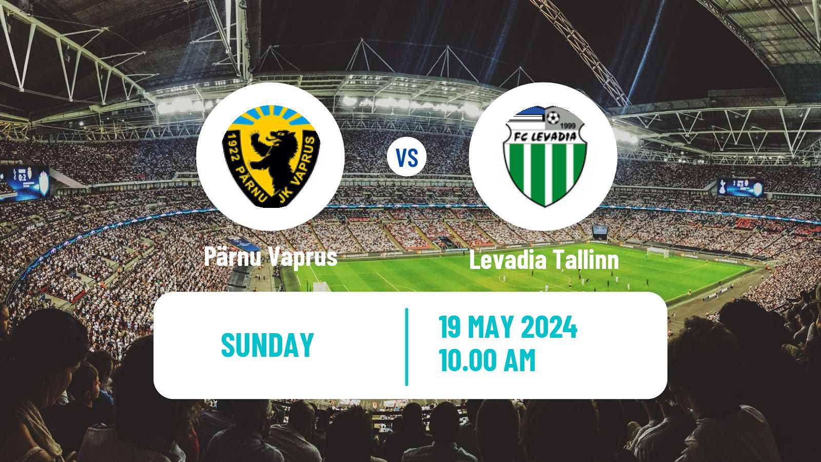 Soccer Estonian Meistriliiga Pärnu Vaprus - Levadia Tallinn