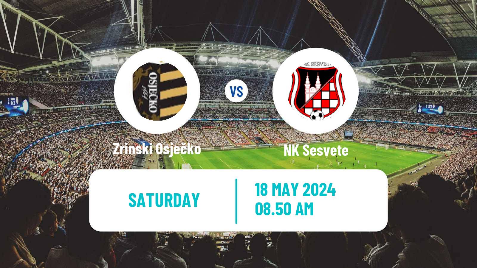 Soccer Croatian Prva NL Zrinski Osječko - Sesvete