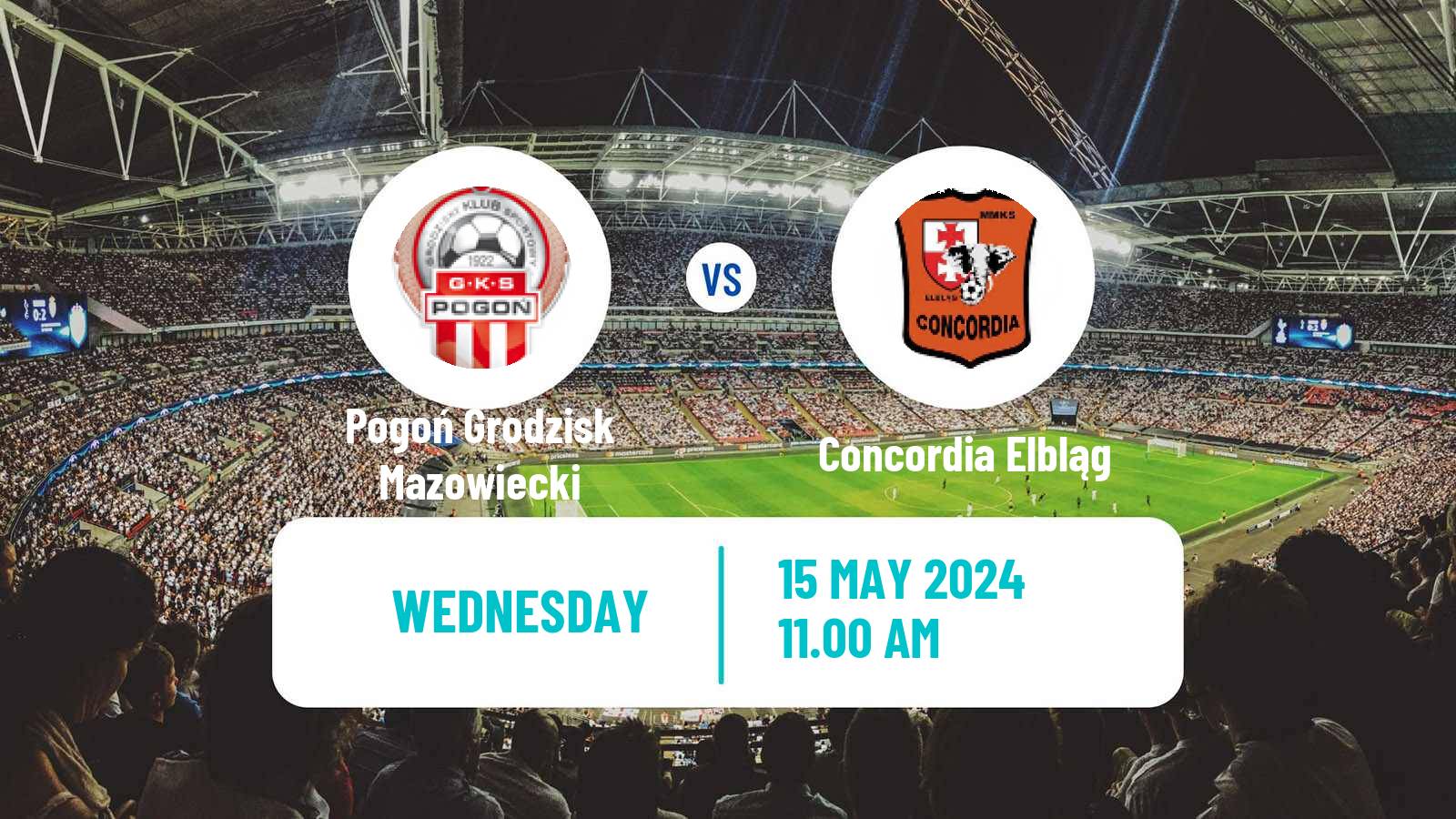 Soccer Polish Division 3 - Group I Pogoń Grodzisk Mazowiecki - Concordia Elbląg