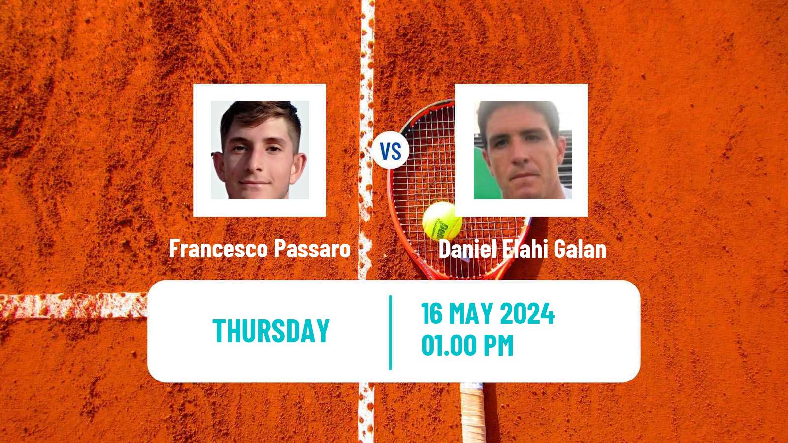 Tennis Turin 2 Challenger Men Francesco Passaro - Daniel Elahi Galan