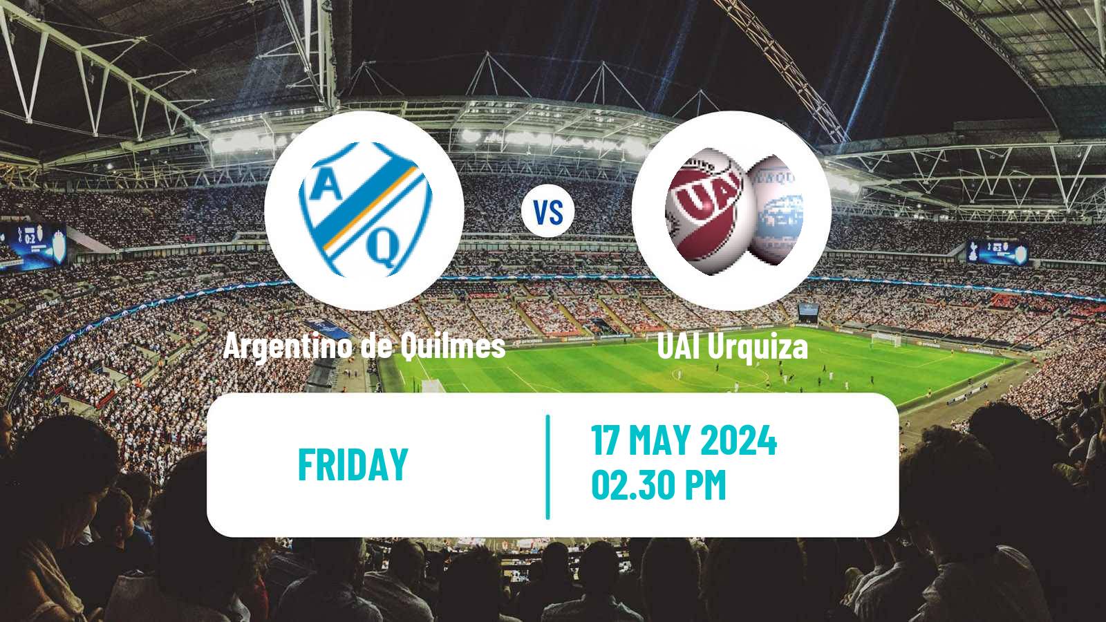 Soccer Argentinian Primera B Argentino de Quilmes - UAI Urquiza