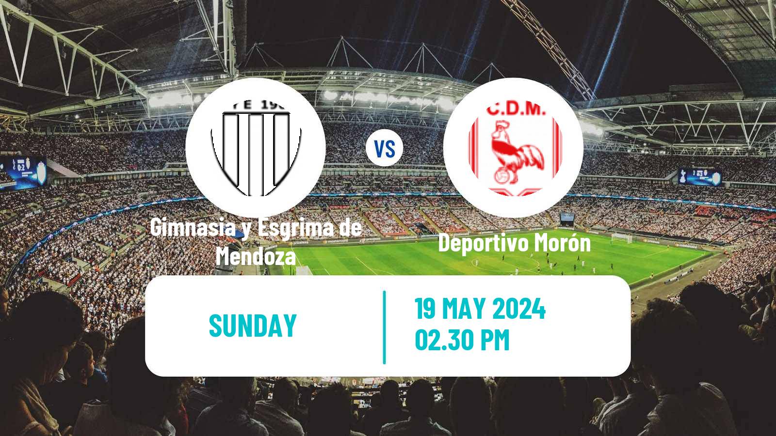 Soccer Argentinian Primera Nacional Gimnasia y Esgrima de Mendoza - Deportivo Morón