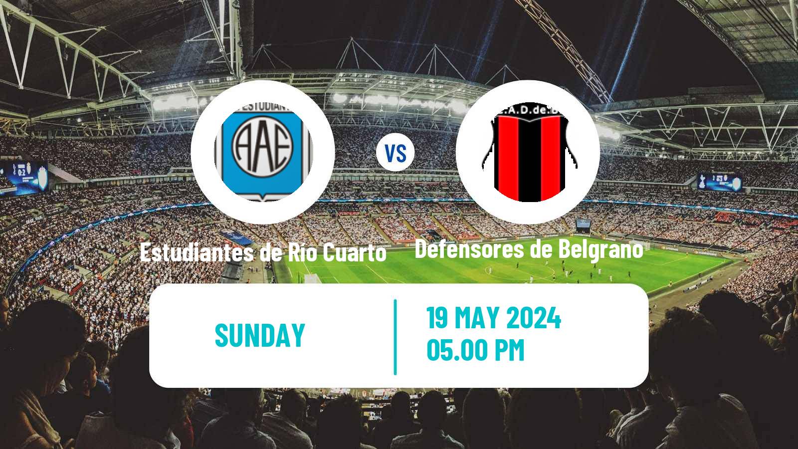 Soccer Argentinian Primera Nacional Estudiantes de Río Cuarto - Defensores de Belgrano