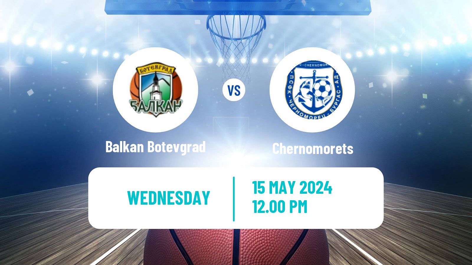 Basketball Bulgarian NBL Balkan Botevgrad - Chernomorets