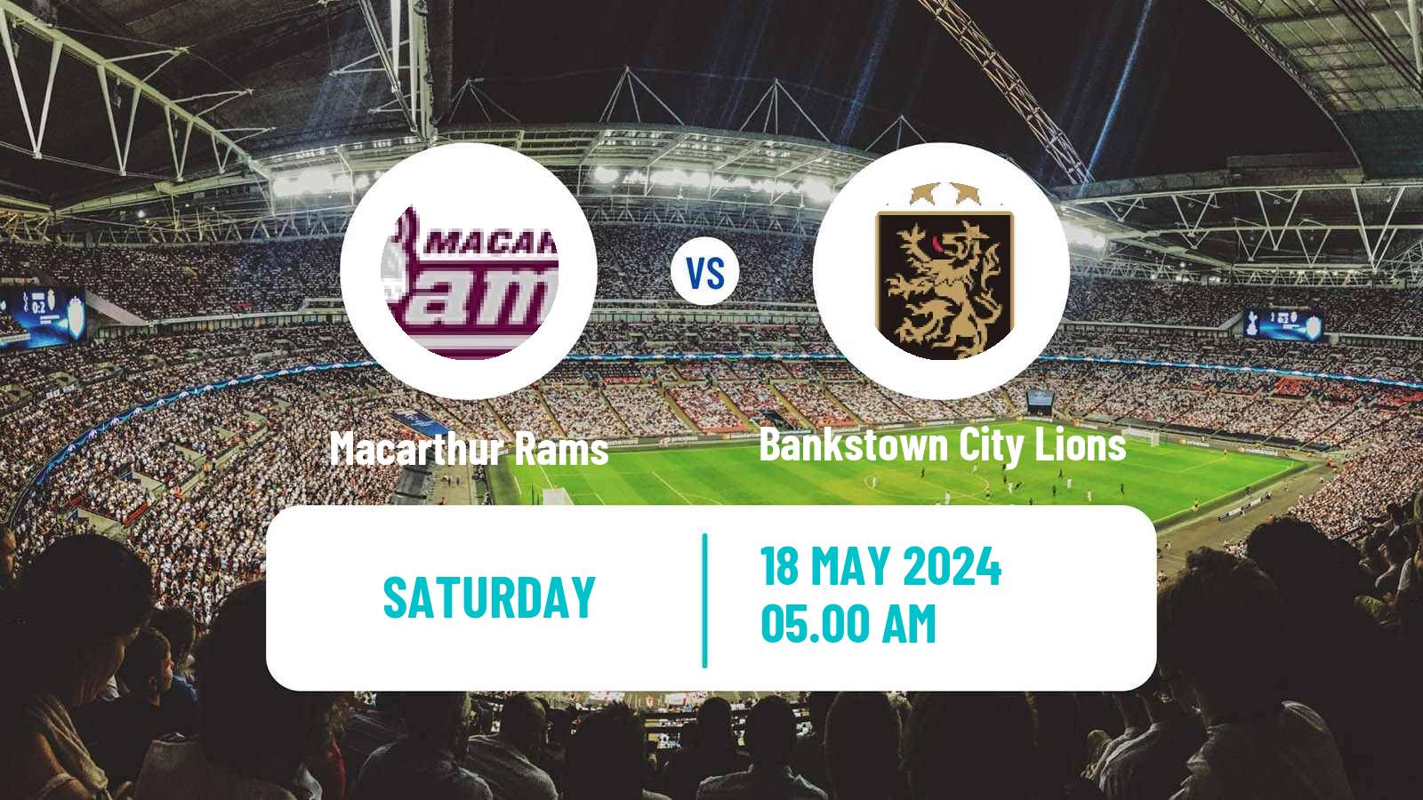 Soccer Australian NSW League One Macarthur Rams - Bankstown City Lions