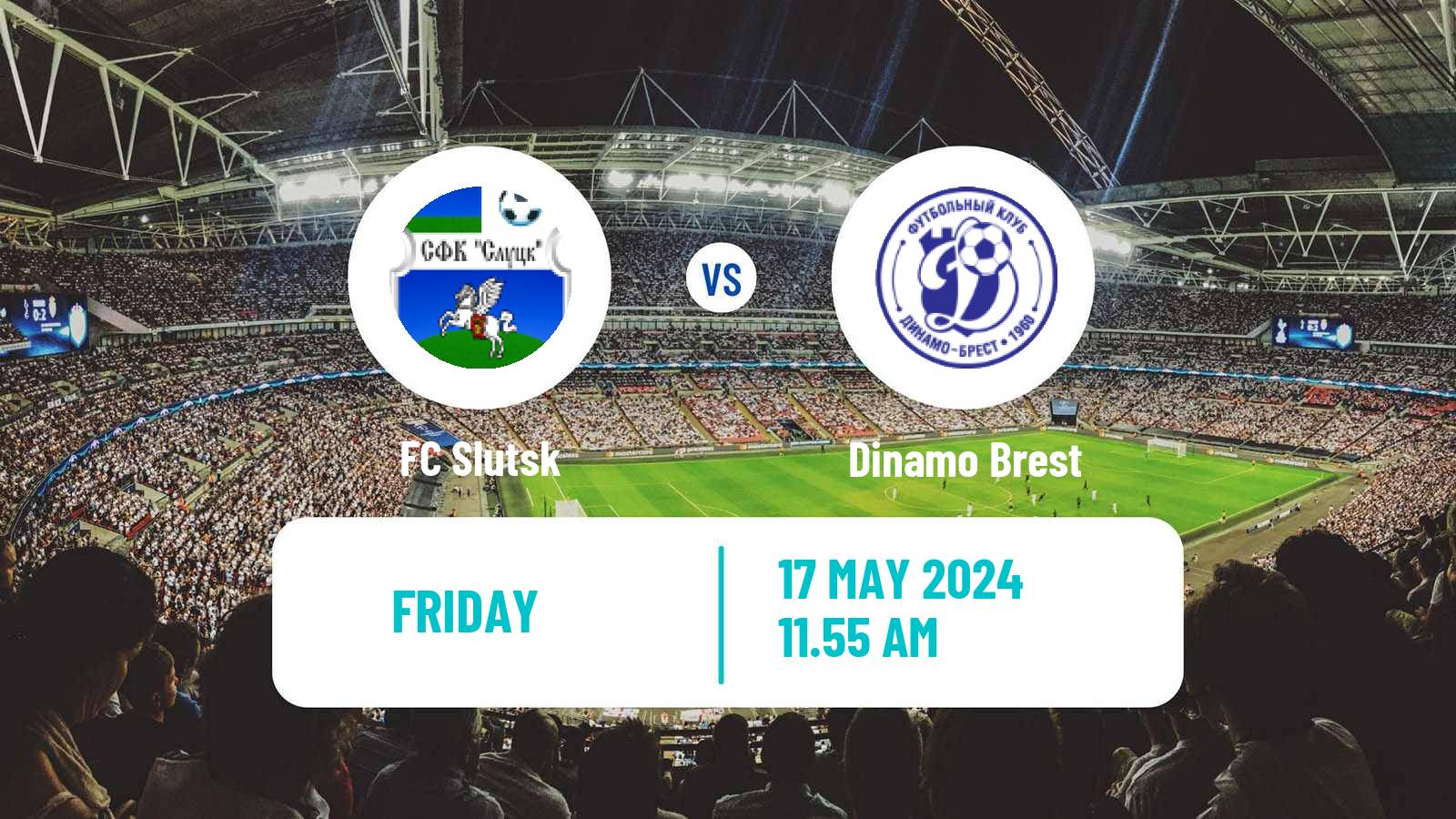Soccer Belarusian Vysshaya Liga Slutsk - Dinamo Brest